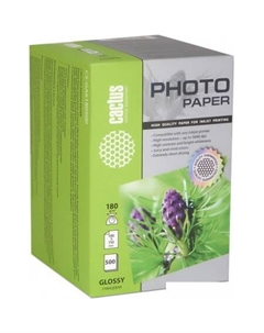 Фотобумага Глянцевая A6 180 г/кв.м. 500 листов (CS-GA6180500) Cactus