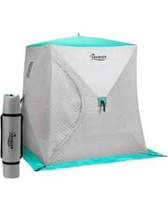 Палатка для зимней рыбалки Куб PR-ISCC-180BG (бирюзовый/серый) Premier fishing