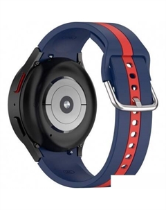 Ремешок Sport Line силиконовый для Samsung Galaxy Watch4/5/6 (20 мм, синий/красный) Rumi