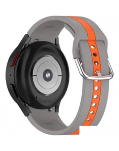 Ремешок Sport Line силиконовый для Samsung Galaxy Watch4/5/6 (20 мм, серый/оранжевый) Rumi