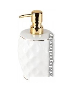 Дозатор для жидкого мыла Zen D-20190 (белый/золотистый) Primanova