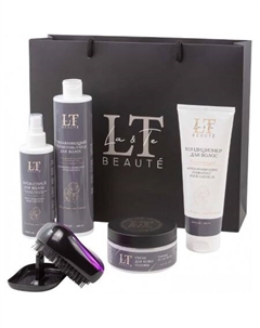 Набор средств Увлажняющий Шампунь+Кондиционер+Скраб+Спрей+Расческа LT7 La and te beaute