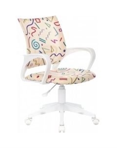 Компьютерное кресло Burokids 1W 1920820 (песочный Sticks 02/пластик белый) Бюрократ