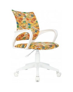 Компьютерное кресло Burokids 1 (оранжевый бэнг/пластик белый) Бюрократ