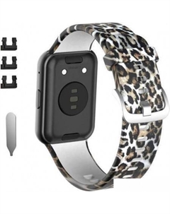 Ремешок силиконовый для Huawei Watch FIT, Watch FIT Elegant (леопард) Rumi