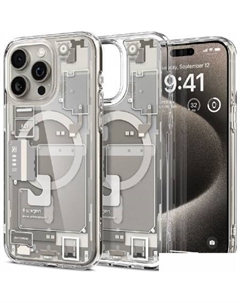 Чехол для телефона Ultra Hybrid Zero One (MagFit) для iPhone 15 Pro Max ACS07211 (серый/разноцветный) Spigen