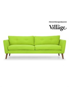 Трехместный диван хадсон l green зеленый 209x79x89 см Vysotkahome