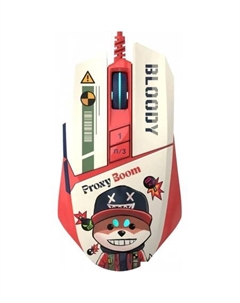 Игровая мышь Bloody W63 Max Proxy Boom (бежевый/красный) A4tech