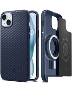 Чехол для телефона Mag Armor (MagFit) для iPhone 15 ACS06816 (темно-синий) Spigen