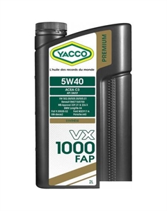 Моторное масло VX 1000 FAP 5W-40 2л Yacco