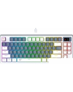 Клавиатура Gamenote KB884L RGB (белый, Content Red) Havit