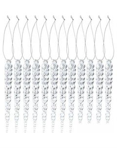 Елочная игрушка Ледяные кристалы НУ-9902 (12 шт, 14 см) Miland