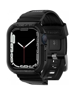 Ремешок Rugged Armor Pro для Apple Watch (41/40 мм) (черный) Spigen