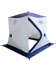 Палатка для зимней рыбалки КУБ 3 Эконом (белый/синий) Следопыт