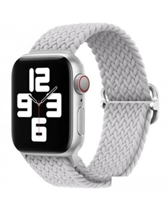 Ремешок Wick из плетеного нейлона для Apple Watch 42/44/45mm (светло-серый) Rumi