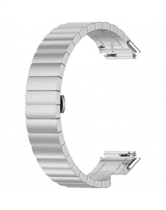 Браслет Snake металлический блочный для Huawei Band 7 (серебристый) Rumi