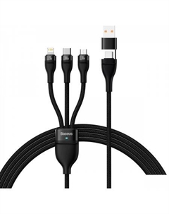 Кабель CASS030101 USB-C/A - USB-C, microUSB, Lightning (1.2 м, черный) Baseus