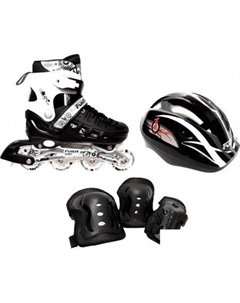 Роликовые коньки LF-905BT-BK (р. 31-34, черный) Fora