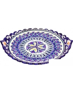 Блюдо для шашлыка малое 32x26 см Шелковый путь