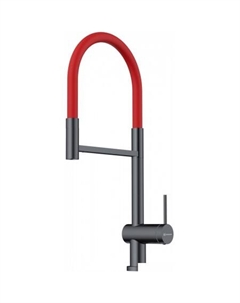 Смеситель Kanto-2 Plus-SB-GM-R (латунь/вороненая сталь/красный) Omoikiri