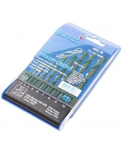 Набор сверл НС-9 Р6М5 (10 предметов) Томский инструмент