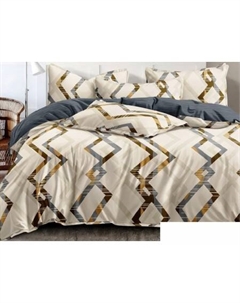 Постельное белье Поплин Luxe 2сп с европростыней П-296 Alleri