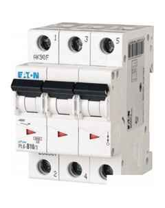 Выключатель автоматический PL6 3P 10А C 6кА 3M 286599 Eaton