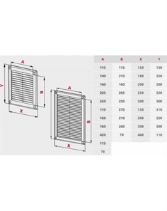 Вентиляционная решетка TRU8 Awenta