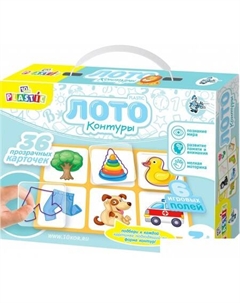 Развивающая игра 10KOR Plastic Лото Контуры 04006 Десятое королевство