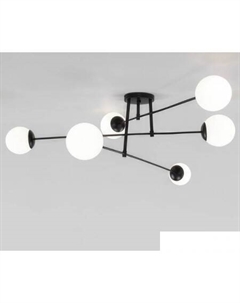 Люстра средней высоты Netz 30181/6 черный Евросвет