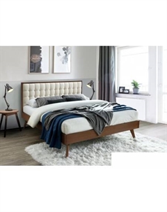 Кровать Solomo 160x200 (бежевый/орех) Halmar