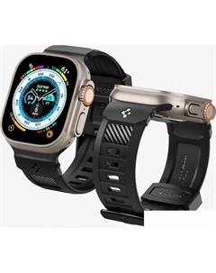 Ремешок Rugged Ultra Band для Apple Watch (49/45/44/42 мм) (черный) Spigen