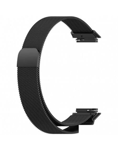 Браслет Milanese loop металлический для Huawei Band 7 (черный) Rumi