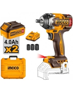 Гайковерт CIWLI2085 (с 2-мя АКБ, кейс) Ingco