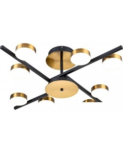Люстра средней высоты Alcor 10266/8 LED*120W Black/Brass Escada