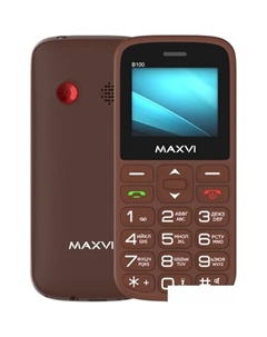 Кнопочный телефон Maxvi B100 (коричневый)