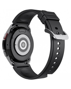 Ремешок Classic силиконовый для Samsung Galaxy Watch4/5/6 (20 мм, черный) Rumi