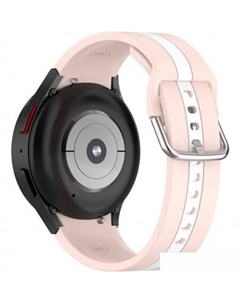 Ремешок Sport Line силиконовый для Samsung Galaxy Watch4/5/6 (20 мм, розовый/белый) Rumi