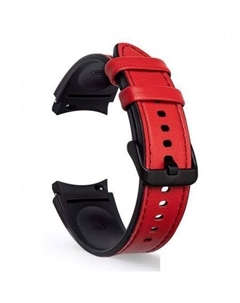 Ремешок Comfort гибридный для Samsung Galaxy Watch4/5/6 (20 мм, красный) Rumi