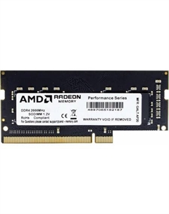 Оперативная память Radeon R7 Performance 4GB DDR4 SODIMM PC4-21300 R744G2606S1S-UO Amd