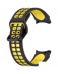 Ремешок Extreme силиконовый для Samsung Galaxy Watch4/5/6 (20 мм, черный/желтый) Rumi