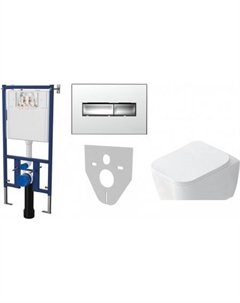 Унитаз подвесной Halley 152.4.501.8088+152.7.322.088+SETK3204-2616-001-1-1 Idevit