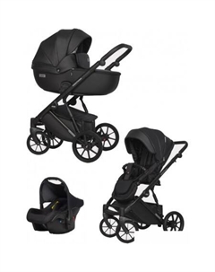 Универсальная коляска Basic Montana Ecco (3 в 1, 12/черный) Riko