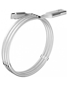 Кабель 041637 USB Type A - USB Type C (1.2 м, серебристый) Olmio