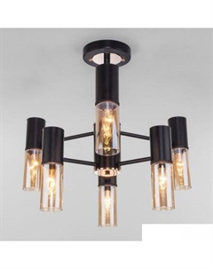 Люстра средней высоты Tesoro 70125/6 (черный) Евросвет