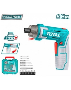 Электроотвертка TSDLI08025 (с 1-им АКБ, кейс) Total