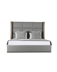 Кровать berkley winged cube bed wood collection 180 200 серый 198x160x215 см Idealbeds