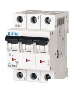 Выключатель автоматический PL6 3P 40А C 6кА 3M 286605 Eaton