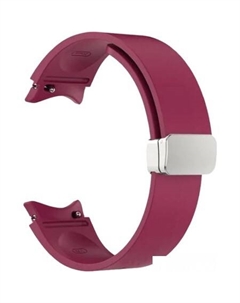 Ремешок Flex Buckle силиконовый для Samsung Galaxy Watch4/5/6 (20 мм, бургунди) Rumi