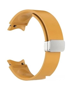 Ремешок Flex Buckle силиконовый для Samsung Galaxy Watch4/5/6 (20 мм, горчичный) Rumi